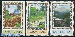 Saint Lucia 1996 Water 3v, Mint NH, Nature - St.Lucia (1979-...)