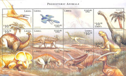Liberia 1999 Preh. Animals 12v M/s, Mint NH, Nature - Prehistoric Animals - Prehistorics
