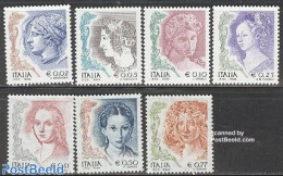 Italy 2002 Definitives, Women 7v, Mint NH, History - Women - Autres & Non Classés