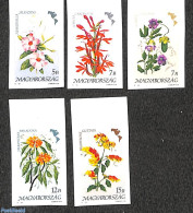 Hungary 1991 American Flowers 5v Imperforated, Mint NH, Nature - Flowers & Plants - Nuovi