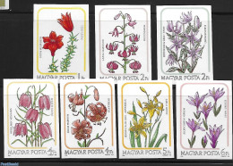 Hungary 1985 Flowers (lilies) 7v Imperforated, Mint NH, Nature - Flowers & Plants - Nuevos