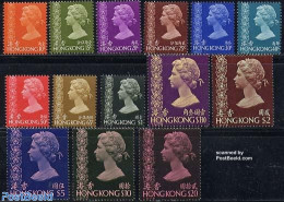 Hong Kong 1975 Definitives 14v (brilliant Paper), Mint NH - Nuevos