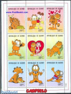 Guinea, Republic 1999 Garfield 9v M/s, Mint NH, Nature - Bears - Cats - Art - Comics (except Disney) - Comics