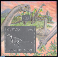 Guyana 1994 Tyrannosaurus S/s, Silver, Mint NH, Nature - Prehistoric Animals - Préhistoriques