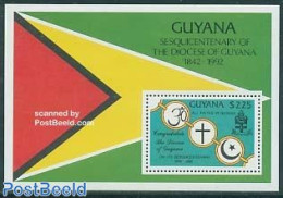 Guyana 1992 150 Years Diocese S/s, Mint NH, Religion - Religion - Guiana (1966-...)