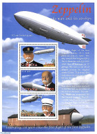 Guyana 2000 100 Years Zeppelin 3v M/s, Mint NH, Transport - Zeppelins - Zeppeline