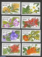 Guyana 1994 South American Flowers 8v, Mint NH, Nature - Flowers & Plants - Guyana (1966-...)