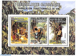 Gabon 1993 Palm Wine S/s, Mint NH, Nature - Various - Trees & Forests - Wine & Winery - Agriculture - Unused Stamps