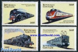 Gabon 2000 Railways 4v, Mint NH, Transport - Railways - Neufs