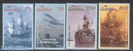 Gambia 2001 Royal Navy 4v, Mint NH, Transport - Aircraft & Aviation - Ships And Boats - Flugzeuge