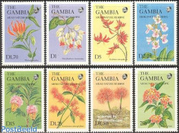 Gambia 1987 Flowers 8v, Mint NH, Nature - Flowers & Plants - Gambie (...-1964)