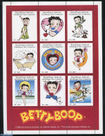 Comoros 1999 Betty Boop 9v M/s, Mint NH, Comics (except Disney) - Comics