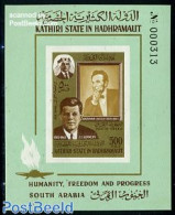 Aden 1967 KSiH, Lincoln/Kennedy S/s Imperforated, Mint NH, History - American Presidents - Altri & Non Classificati