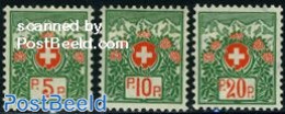 Switzerland 1927 Porto P.P. 3v, Without Control Number, Mint NH - Neufs