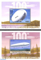 Congo Dem. Republic, (zaire) 2001 Zeppelin 2 S/s, Mint NH, Transport - Zeppelins - Zeppeline