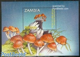 Zambia 2002 Mushrooms S/s /Stump Brittle Head S/s, Mint NH, Nature - Mushrooms - Mushrooms