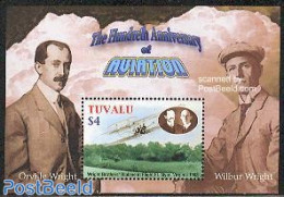 Tuvalu 2003 Wright Brothers S/s, Mint NH, Transport - Aircraft & Aviation - Airplanes