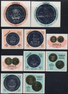 Tonga 1975 Costitution, Coins 10v, Mint NH, Various - Justice - Money On Stamps - Coins