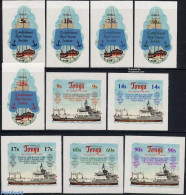 Tonga 1974 Navy Institute 10v, Mint NH, Transport - Ships And Boats - Bateaux
