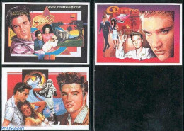Sahara (=not Official) 1996 ELVIS PRESLEY 3 S/S, Mint NH, Performance Art - Elvis Presley - Popular Music - Art - Phot.. - Elvis Presley