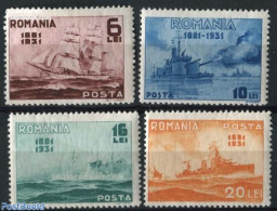 Romania 1931 Ships 4v, Unused (hinged), Transport - Ships And Boats - Neufs