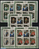 Penrhyn 1981 Year Of Disabled People 5 M/s, Mint NH, Health - History - Kings & Queens (Royalty) - Familles Royales