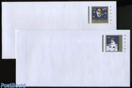 Austria 2001 Envelope Set Christmas (2 Envelopes), Unused Postal Stationary, Religion - Christmas - Cartas & Documentos