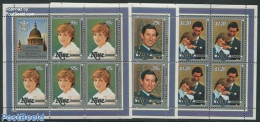 Niue 1982 Birth Of William 3 M/s, Mint NH, History - Charles & Diana - Kings & Queens (Royalty) - Royalties, Royals