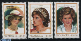 Nicaragua 1999 Death Of Diana 3v, Mint NH, History - Charles & Diana - Kings & Queens (Royalty) - Royalties, Royals