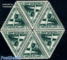 Netherlands 1933 Special Flight Block Of 6 Stamps, Mint NH, Transport - Aircraft & Aviation - Ungebraucht