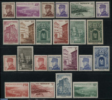 Monaco 1938 Definitives, Views 23v, Mint NH - Nuevos