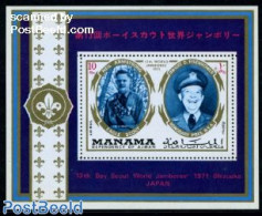 Manama 1971 World Jamboree S/s, Mint NH, History - Sport - Transport - American Presidents - Scouting - Space Explorat.. - Manama