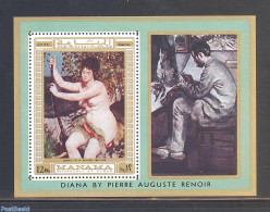 Manama 1970 Renoir Paintings S/s, Mint NH, Art - Modern Art (1850-present) - Paintings - Manama