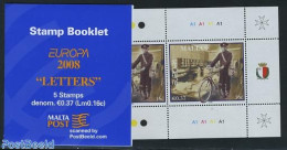 Malta 2008 Europa, The Letter Booklet, Mint NH, History - Sport - Europa (cept) - Cycling - Post - Stamp Booklets - Cyclisme