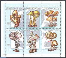 Mali 2000 Mushrooms 6v M/s, Mint NH, Nature - Mushrooms - Pilze