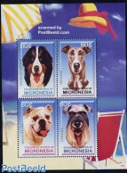 Micronesia 2003 Dogs 4v M/s, Australian Shepherd, Mint NH, Nature - Dogs - Micronésie