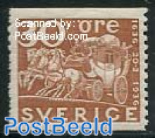 Sweden 1936 30o, Stamp Out Of Set, Unused (hinged), Nature - Transport - Horses - Coaches - Ongebruikt