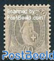 Switzerland 1882 40c, Perf. 11.5:11, Stamp Out Of Set, Unused (hinged) - Ungebraucht