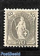 Switzerland 1899 40c Darkbluegrey, Stamp Out Of Set, Unused (hinged) - Unused Stamps