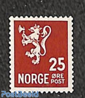 Norway 1937 25o, WM Posthorn, Stamp Out Of Set, Mint NH - Neufs