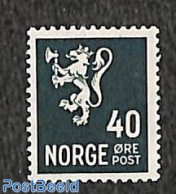 Norway 1937 40o, WM Posthorn, Stamp Out Of Set, Mint NH - Ungebraucht