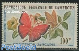 Cameroon 1962 100F, Stamp Out Of Set, Mint NH, Nature - Butterflies - Flowers & Plants - Kameroen (1960-...)