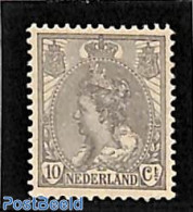 Netherlands 1899 10c, Grey, Stamp Out Of Set, Mint NH - Unused Stamps