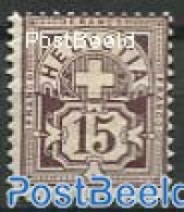 Switzerland 1882 15c Lilacbrown, Stamp Out Of Set, Unused (hinged) - Neufs