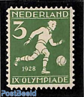 Netherlands 1928 3c, Football, Stamp Out Of Set, Mint NH, Sport - Football - Olympic Games - Sport (other And Mixed) - Ongebruikt