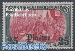 Türkiye 1905 German Post, 25Pia On 5M, Stamp Out Of Set, Unused (hinged) - Altri & Non Classificati