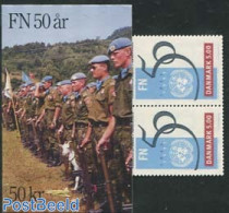 Denmark 1995 50 Years UNO Booklet, Mint NH, History - United Nations - Stamp Booklets - Ongebruikt