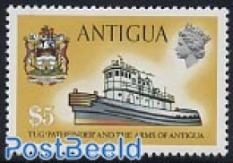 Antigua & Barbuda 1975 Definitive 1v (WM7), Mint NH, History - Transport - Coat Of Arms - Ships And Boats - Bateaux