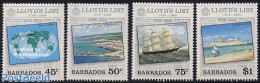 Barbados 1984 Lloyds List 4v, Mint NH, Transport - Various - Ships And Boats - Maps - Bateaux