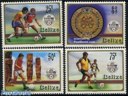 Belize/British Honduras 1986 World Cup Football Mexico 4v, Mint NH, Sport - Brits-Honduras (...-1970)